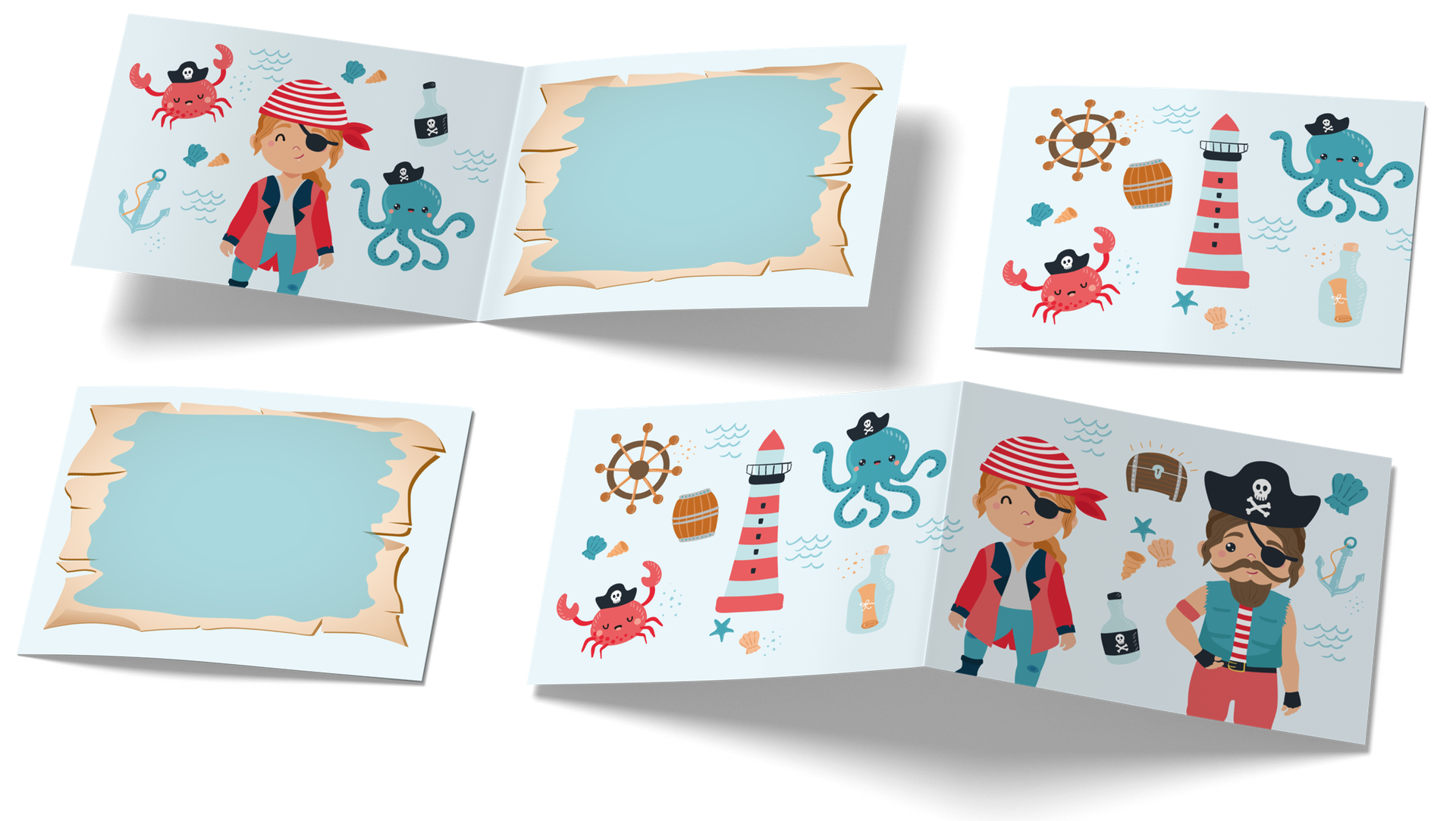 6 Invitaciones Pirate Party 240 x 80 mm