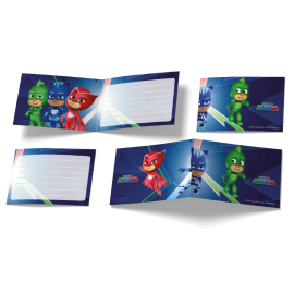 6 inviti PJ Masks 240 x 80 mm