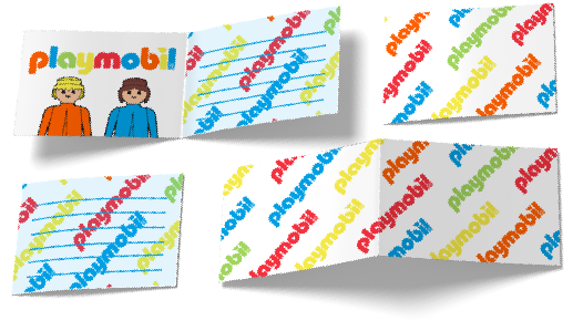 6 invitations Playmobil 240 x 80 mm