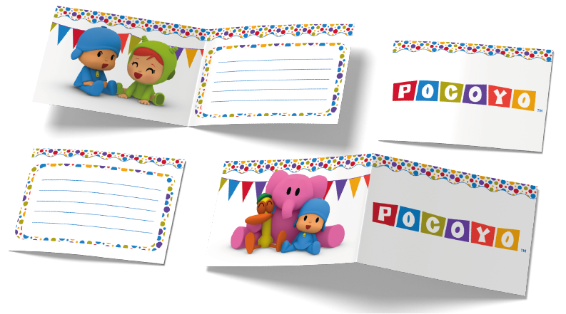 6 inviti Pocoyo 240 x 80 mm