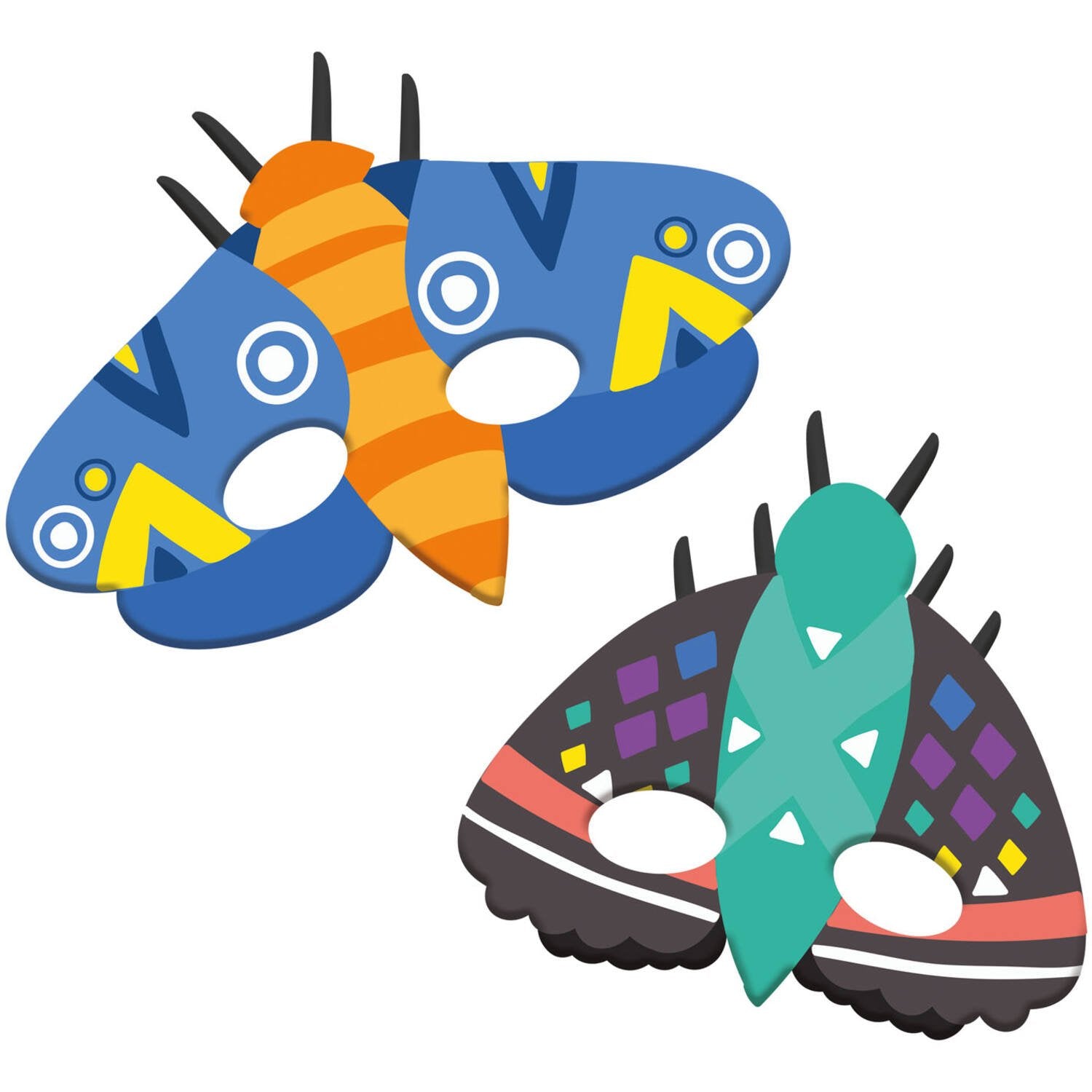 6 masques d'insectes