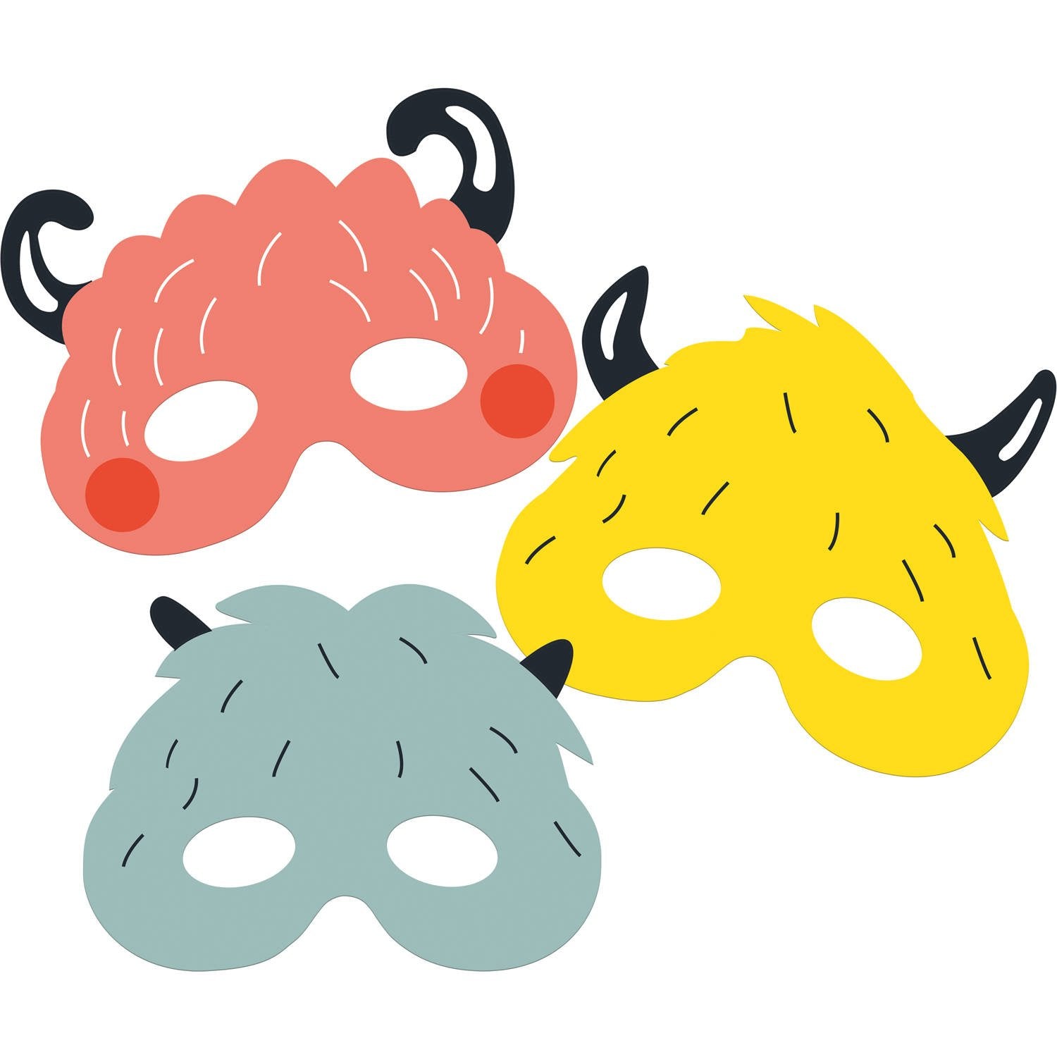 6 masques de monstres