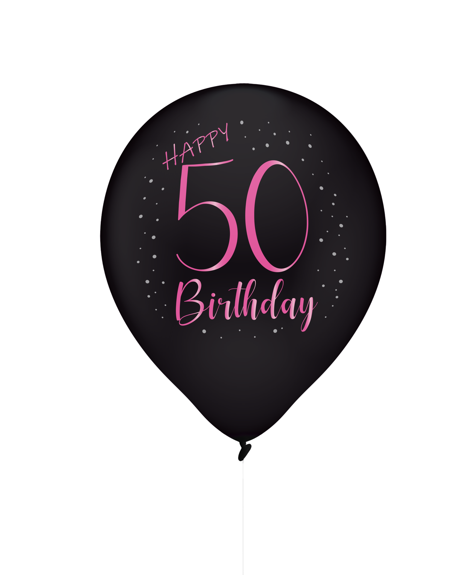 8 Globos Latex Elegant Pink 50 años