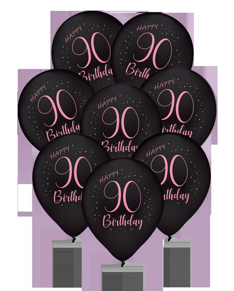 8 palloncini in lattice rosa elegante 90