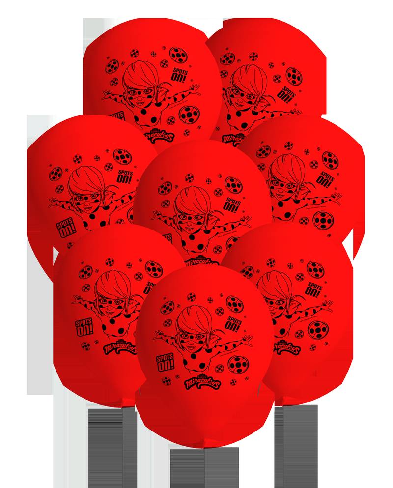 8 palloncini in lattice a forma di coccinella