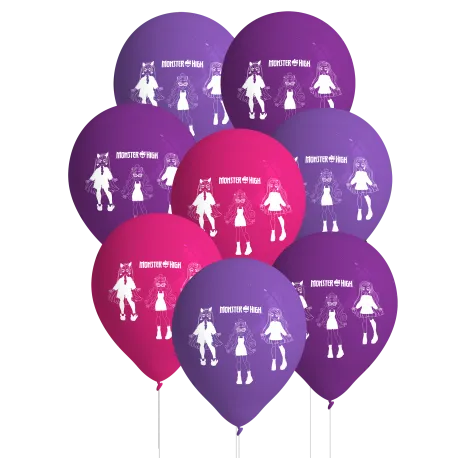 8 Globos Latex Monster High