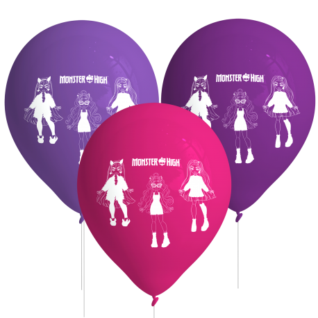 8 ballons en latex Monster High