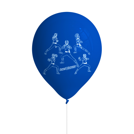 8 Globos Latex Power Rangers