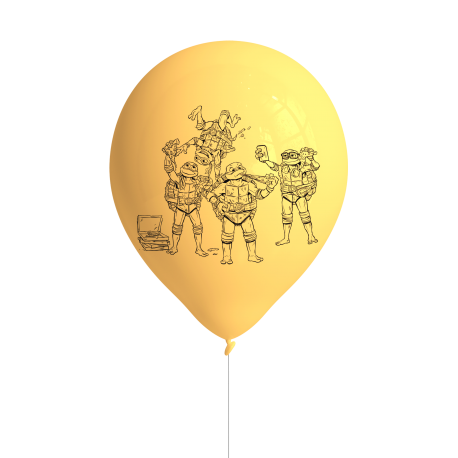 8 ballons en latex Tortues Ninja