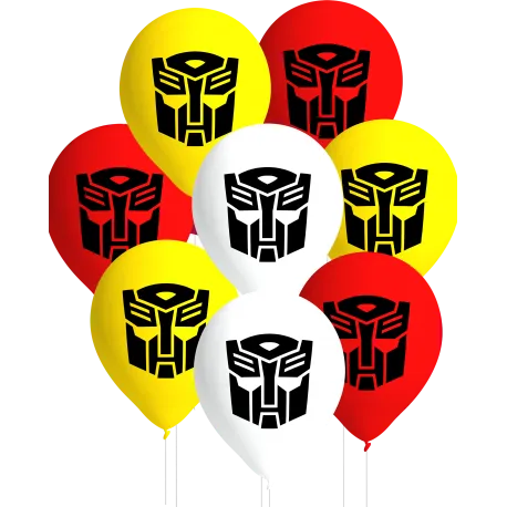 8 ballons en latex Transformers
