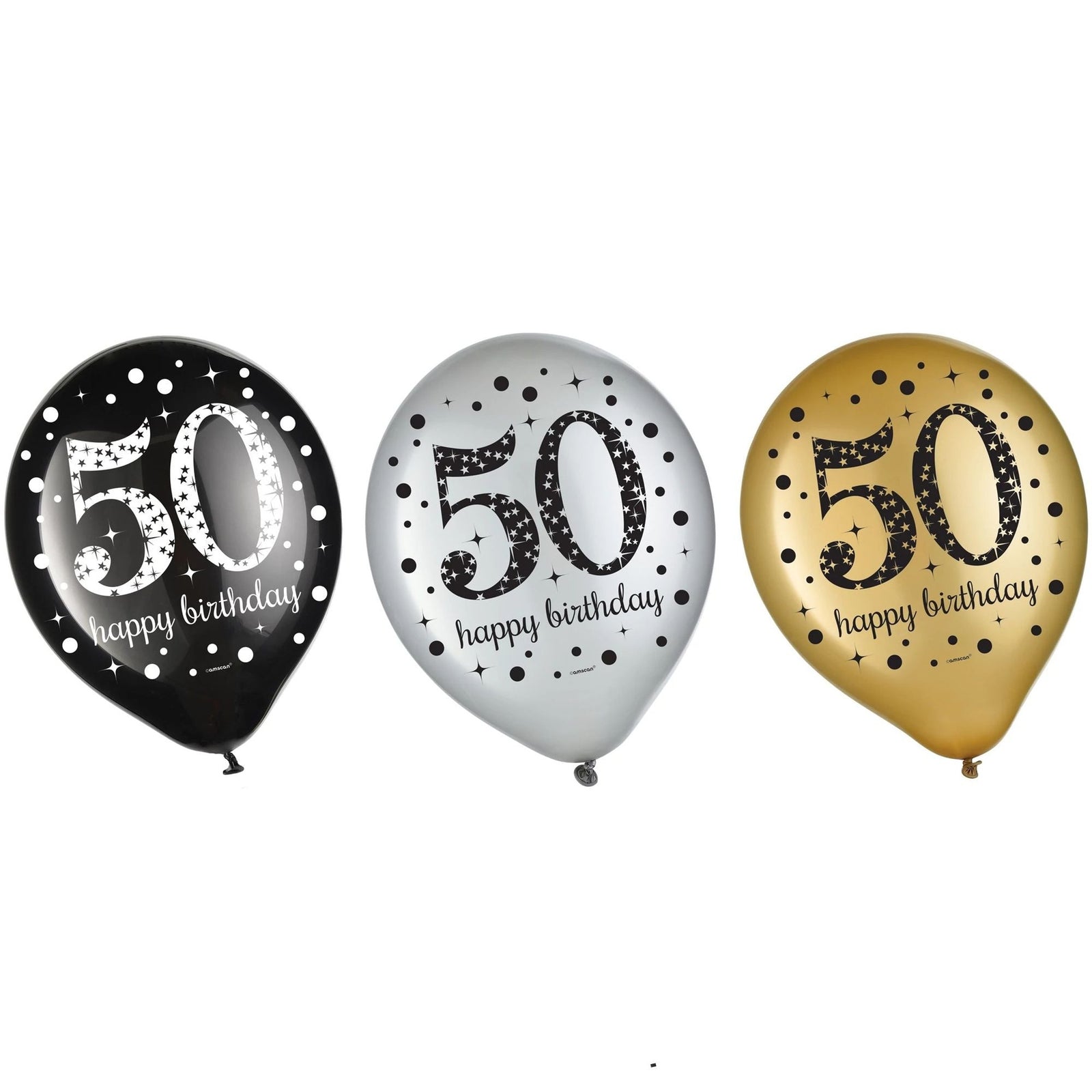 8 eleganti palloncini in lattice per il 50° compleanno