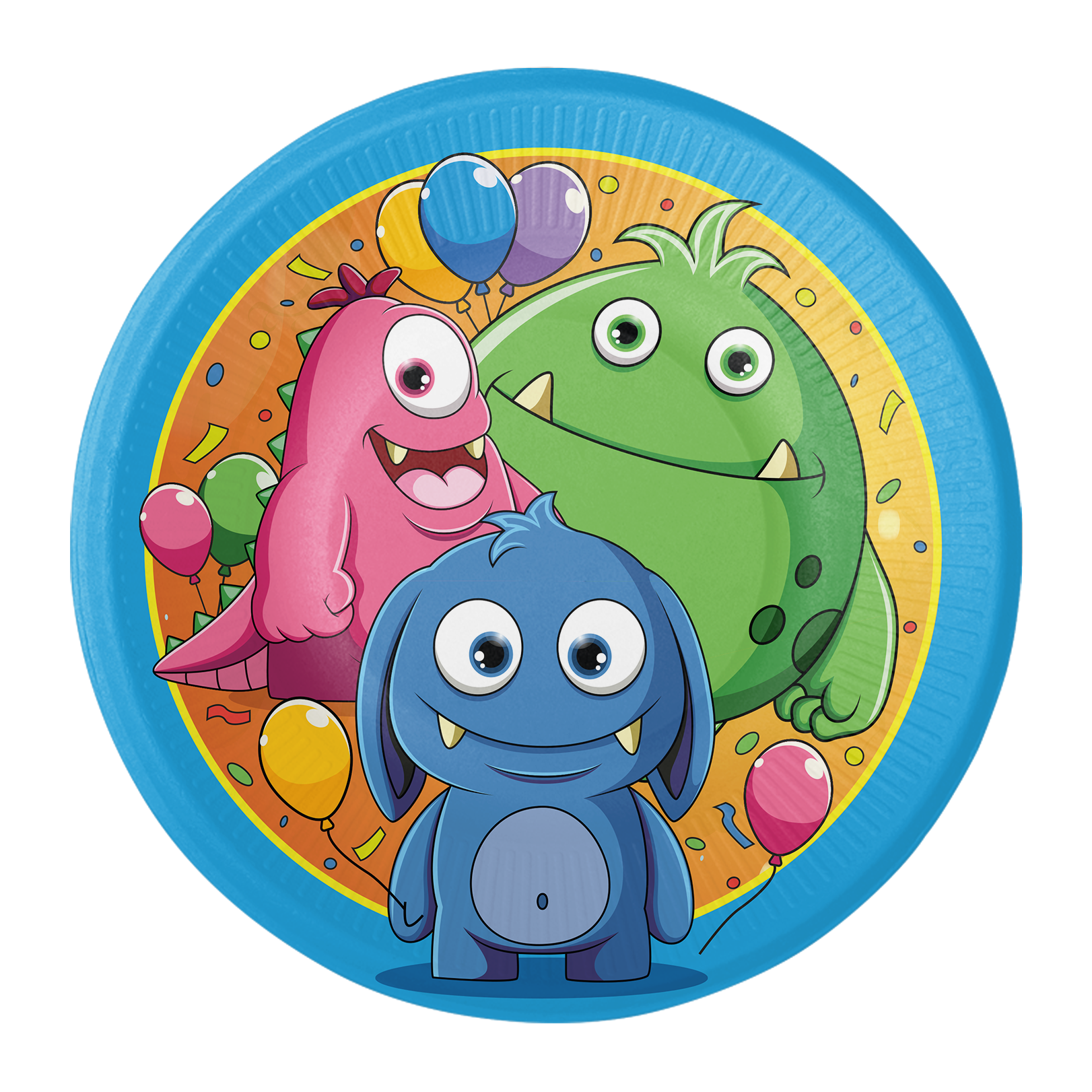 8 PLATOS 18 CM FUN MONSTERS