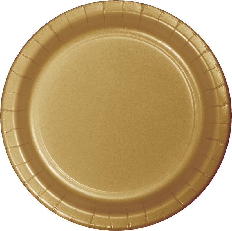 8 PLATOS 18 CM GLITTERING GOLD