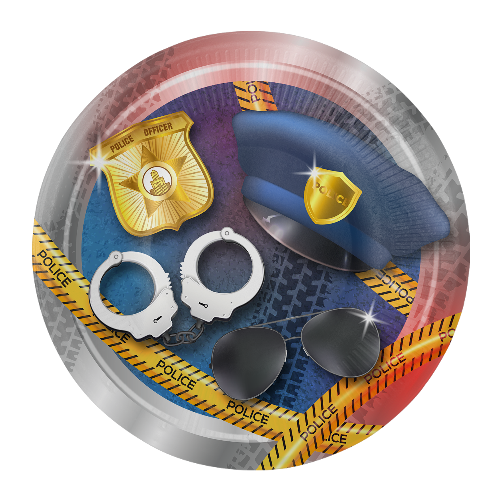 8 PLATOS 18 CM POLICE PARTY