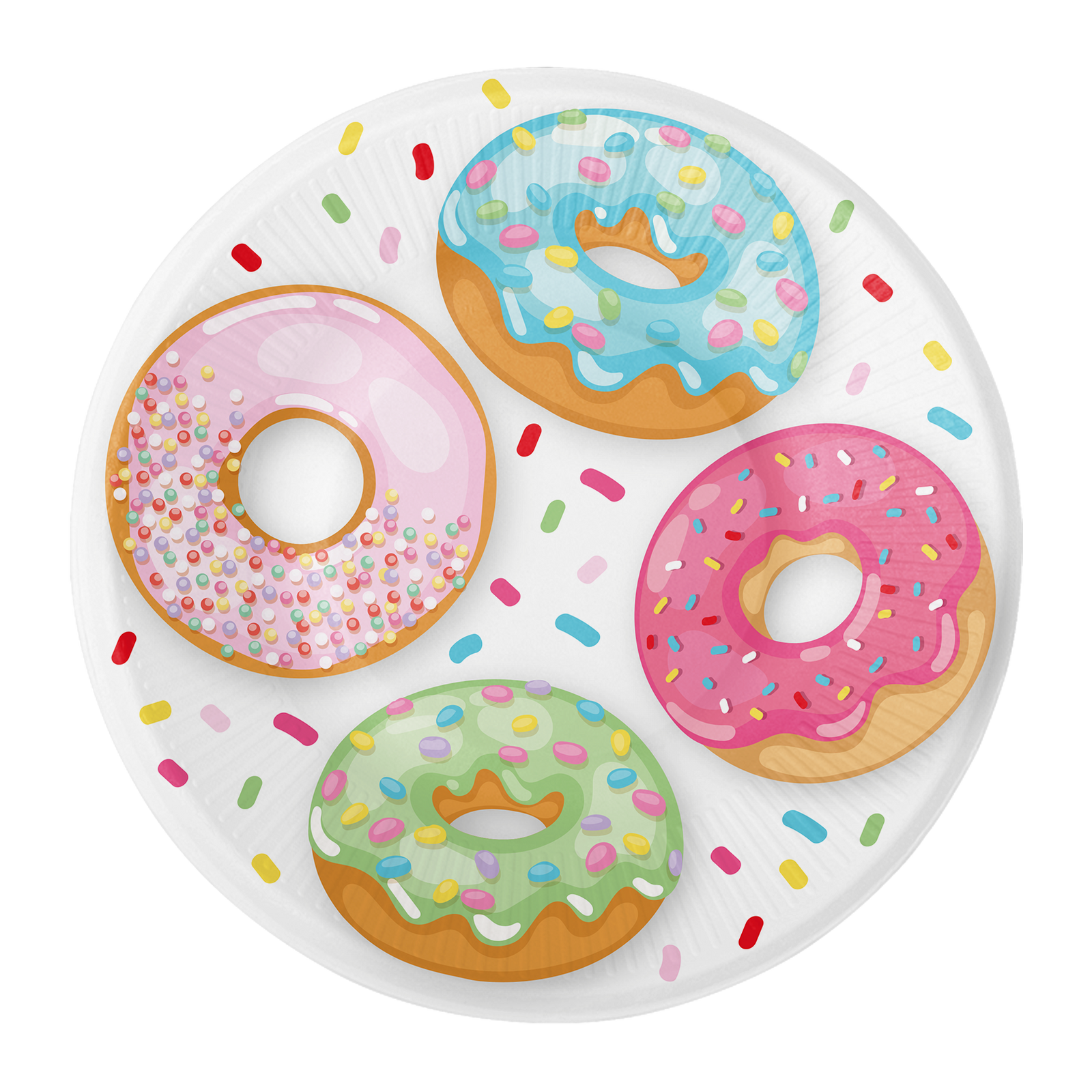 8 PIATTI ASSORTITI PER CIAMBELLE DA 18 CM