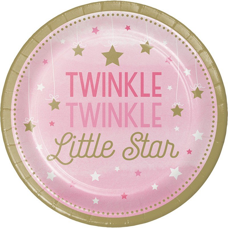8 PLATOS 18 CM TWINKLE ONE LITTLE STAR - GIRL