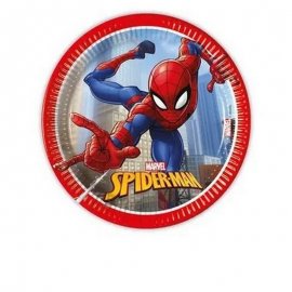 8 PLATOS 20 CM SPIDERMAN