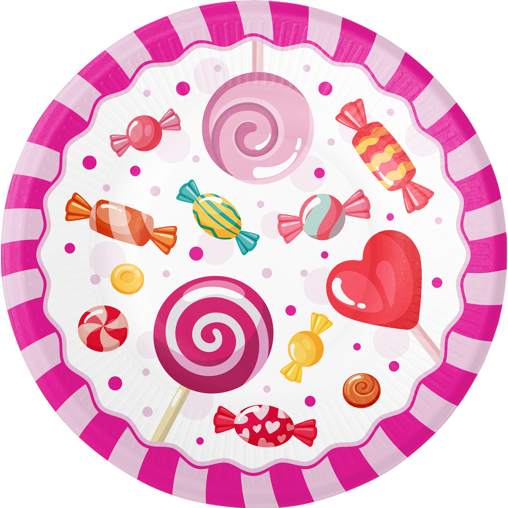8 PLATOS 23 CM CANDY PARTY