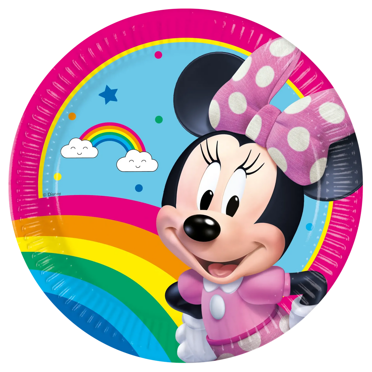 8 PLATOS 23 CM MINNIE RAINBOW