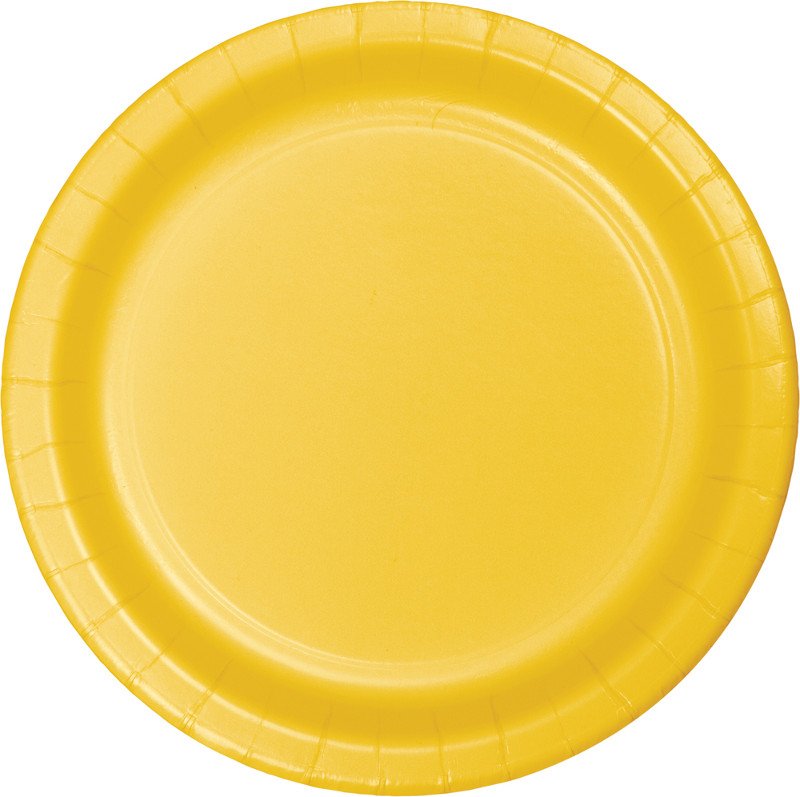 8 PLATOS 23 CM SCHOOL BUS YELLOW