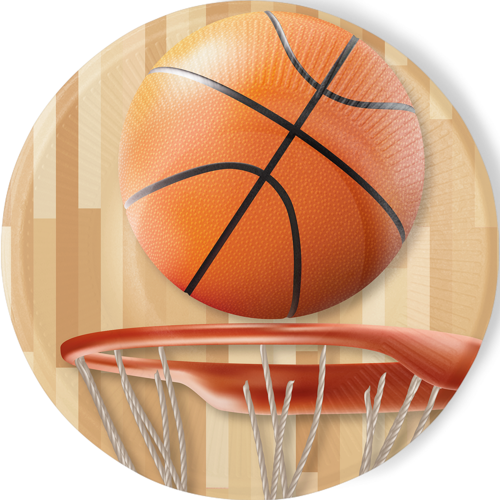 8 PLAQUES 23 CM SPORTS FANATIC BASKETBALL