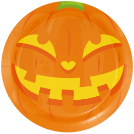 8 PIATTI ZUCCA DI HALLOWEEN 23 CM