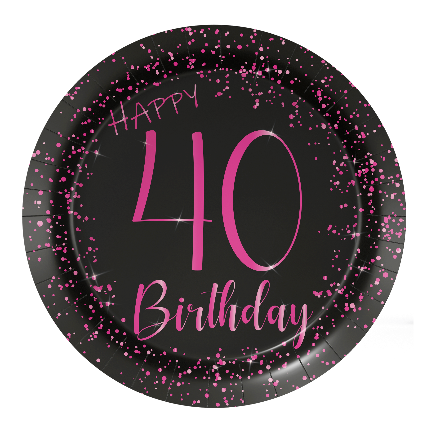 8 Platos 18 cm Elegant Pink 40 años