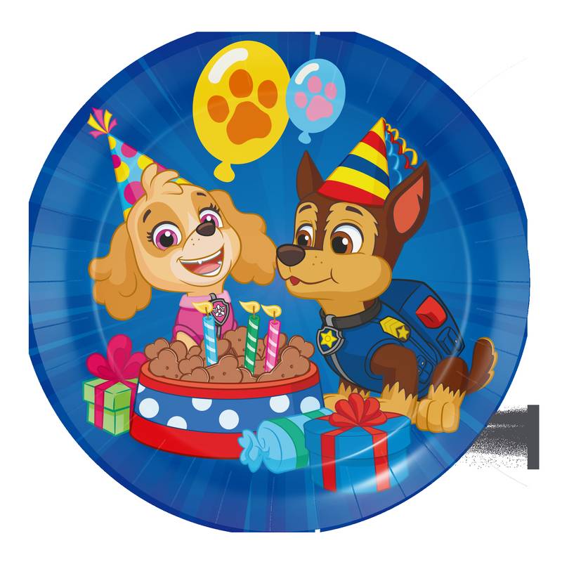 8 Platos 18 Cm Patrulla Canina