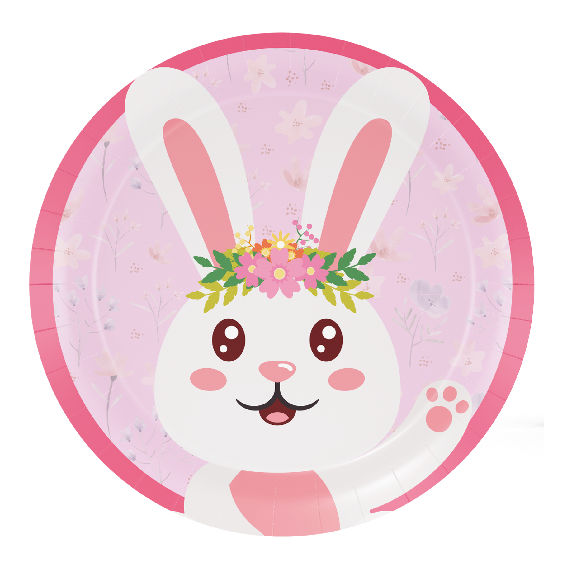 8 Platos 18 cm 1ST BIRTHDAY BUNNY