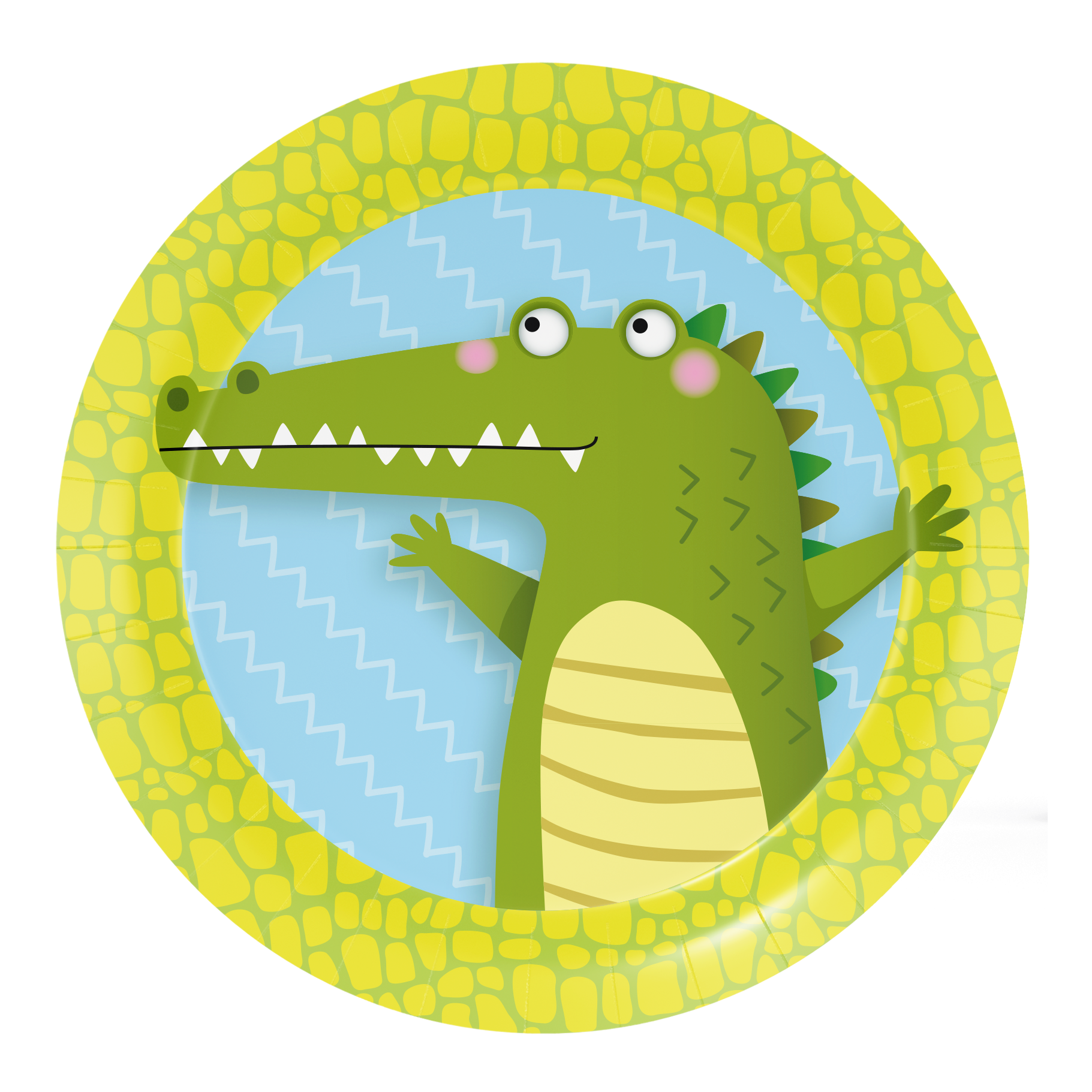 8 Platos 18 cm ALLIGATOR PARTY