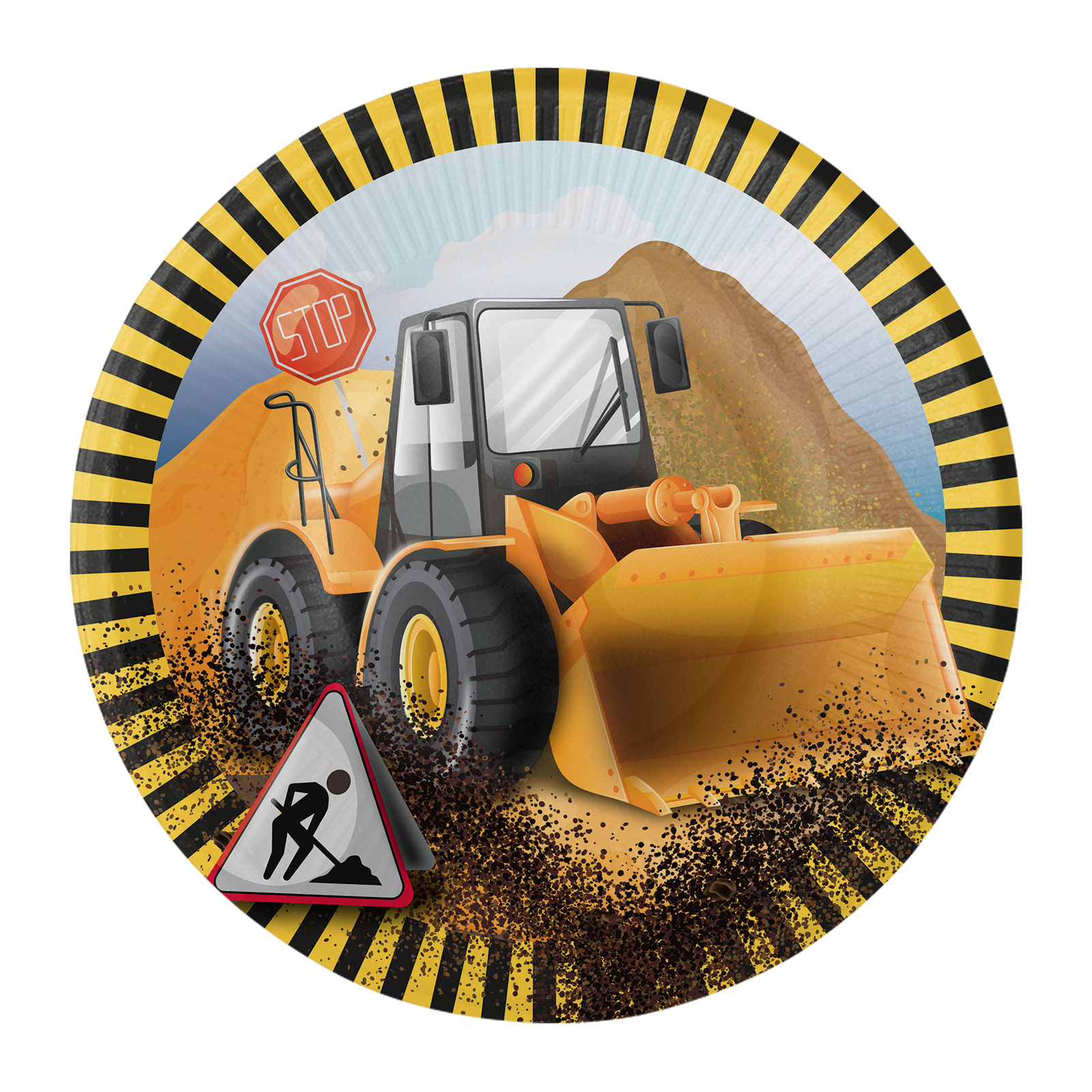 8 Piatti 18 cm BIG DIG COSTRUZIONE