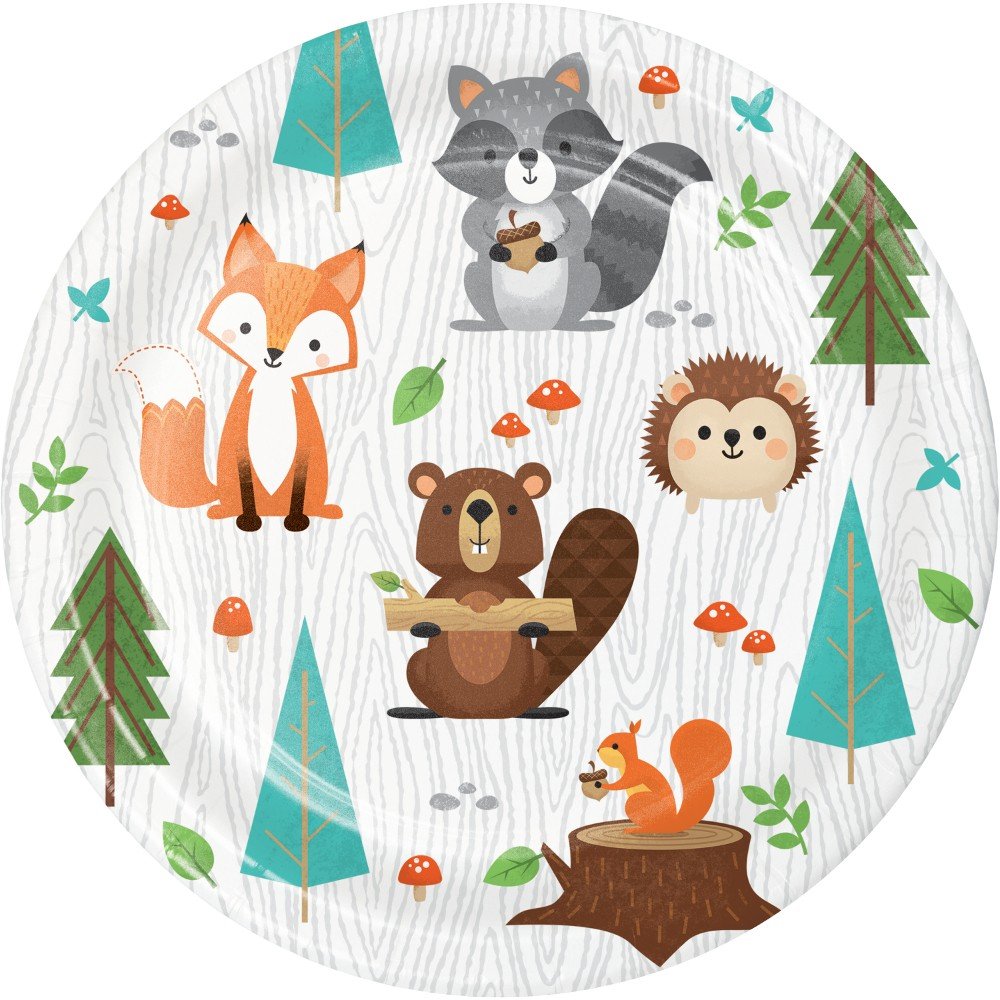 8 Platos 18 cm Forest Animals