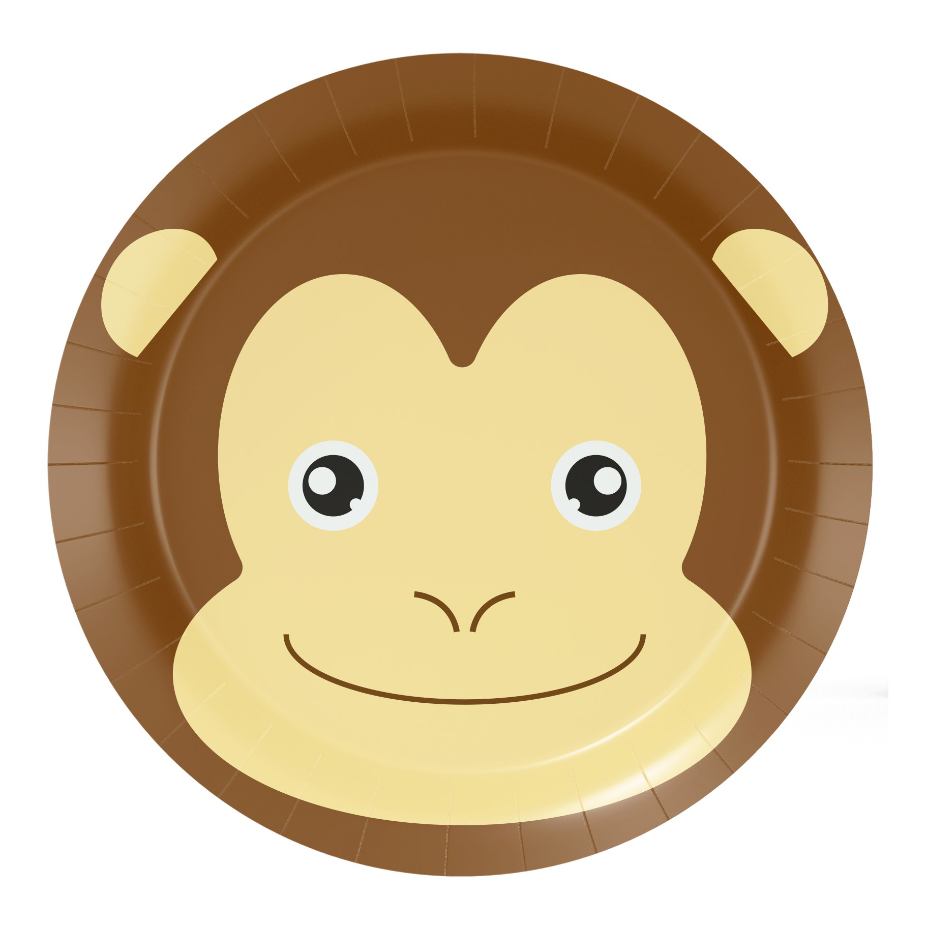 8 Platos 18 cm MONKEY ANIMAL FACES