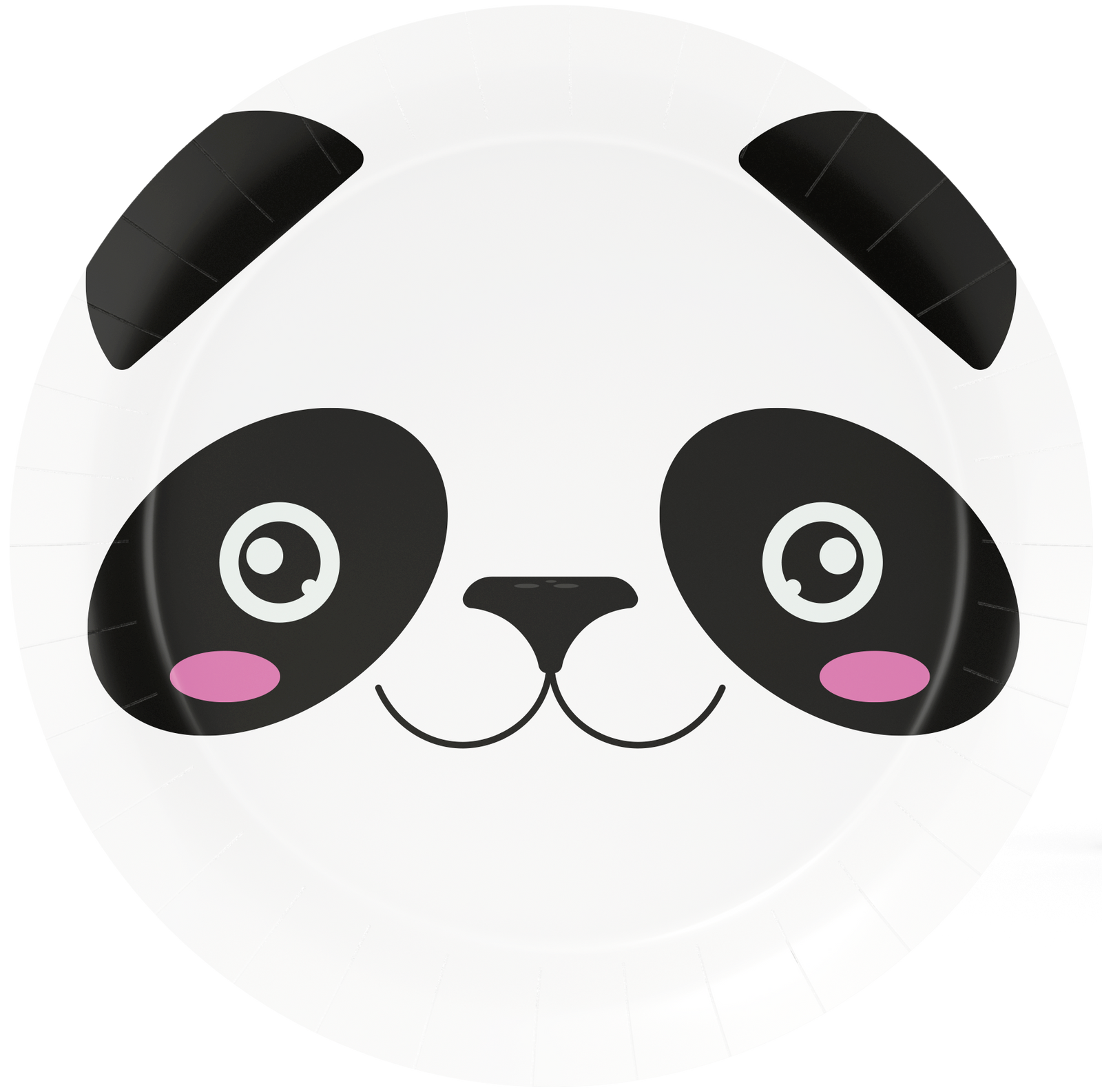 8 Piatti 18 cm PANDA FACCE DI ANIMALI