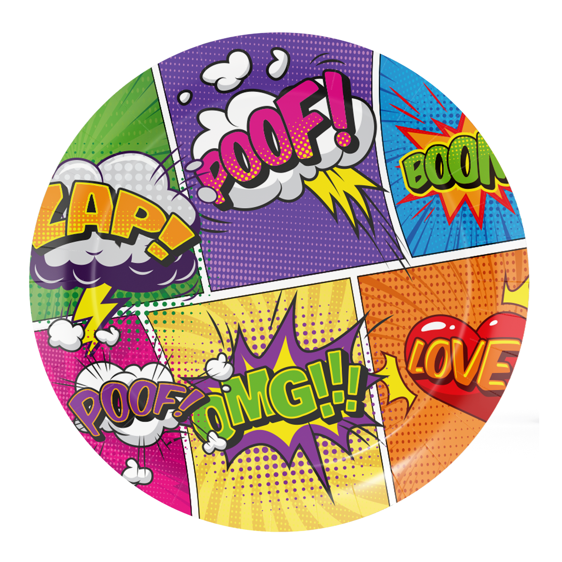 8 Platos 18 cm Superhéroes