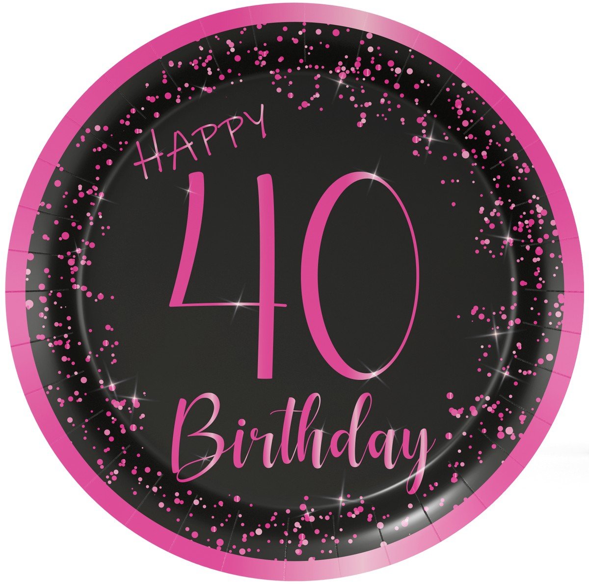 8 Platos 23 cm Elegant Pink 40 años