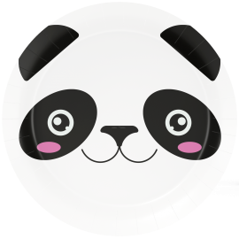 8 Platos 23 cm PANDA ANIMAL FACES