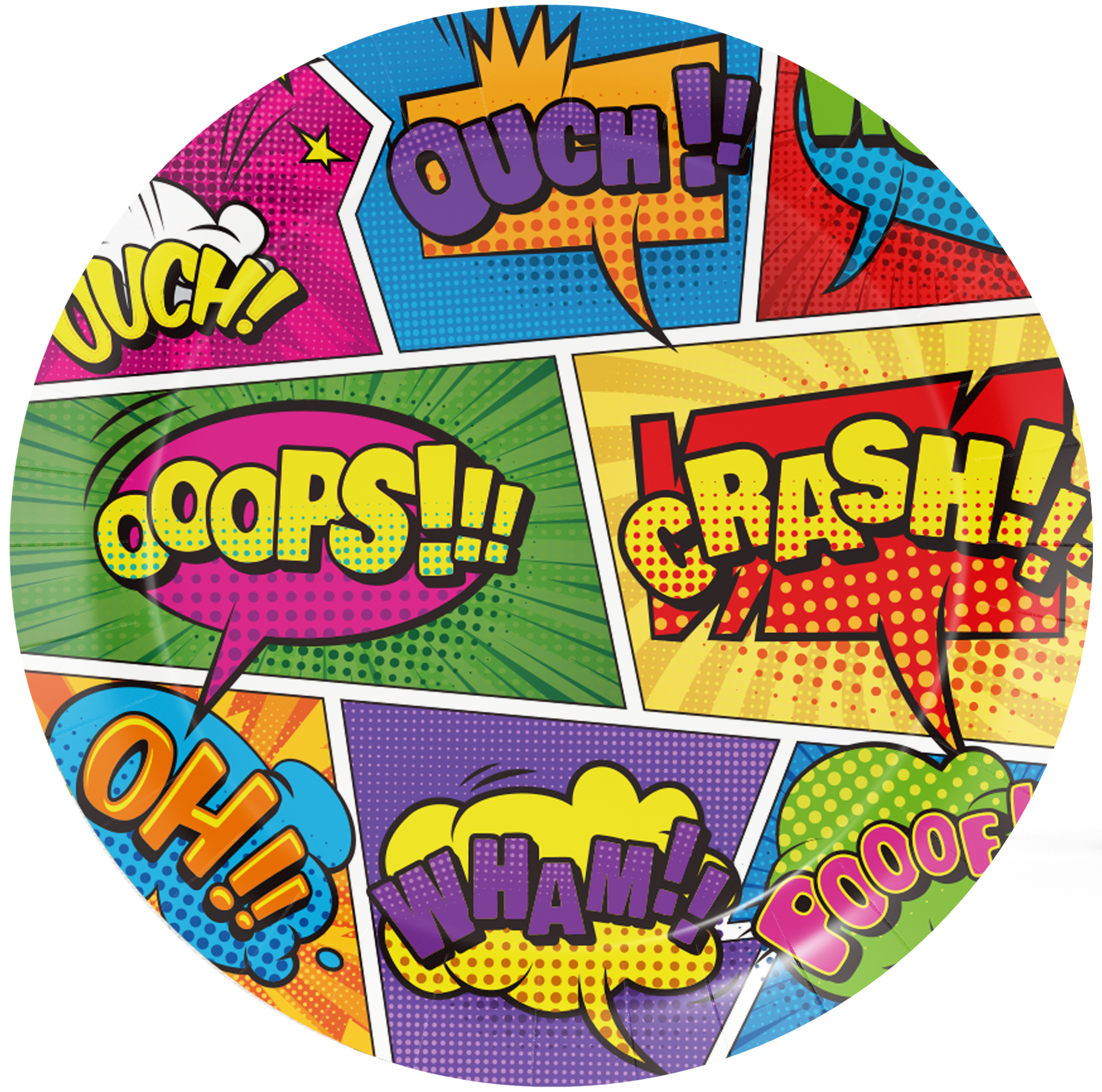 8 Platos 23 cm Superhéroes