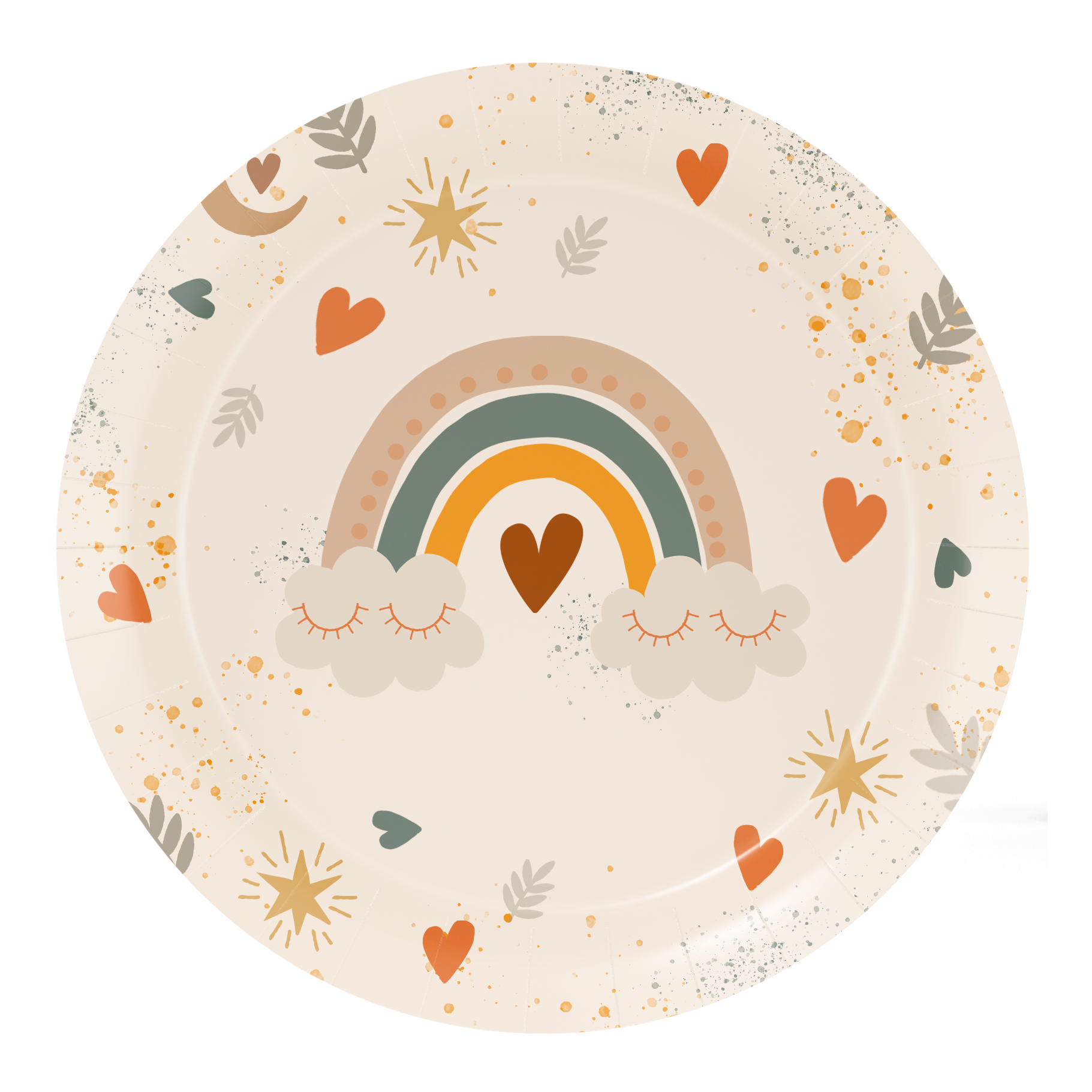 8 Platos Boho Rainbow 18 Cm