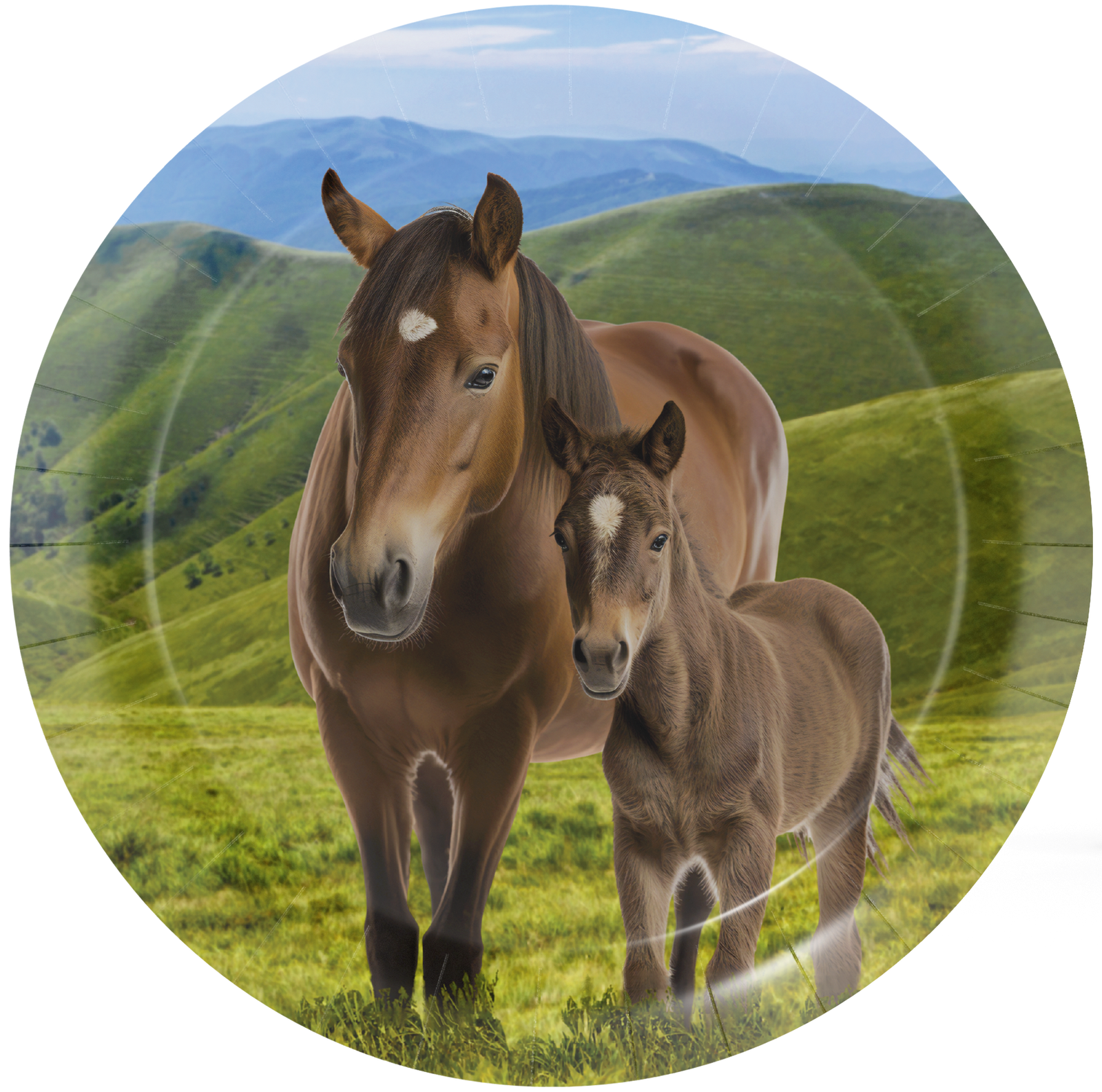 8 Piatti Cavallo e Pony 23 cm