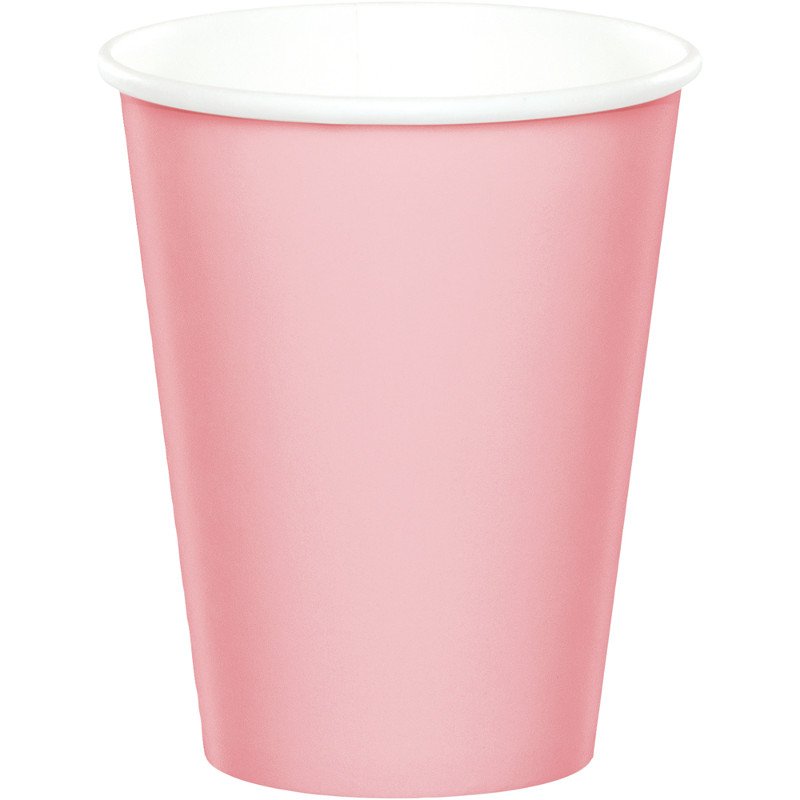 8 VASOS DE PAPEL 250 ML CLASSIC PINK