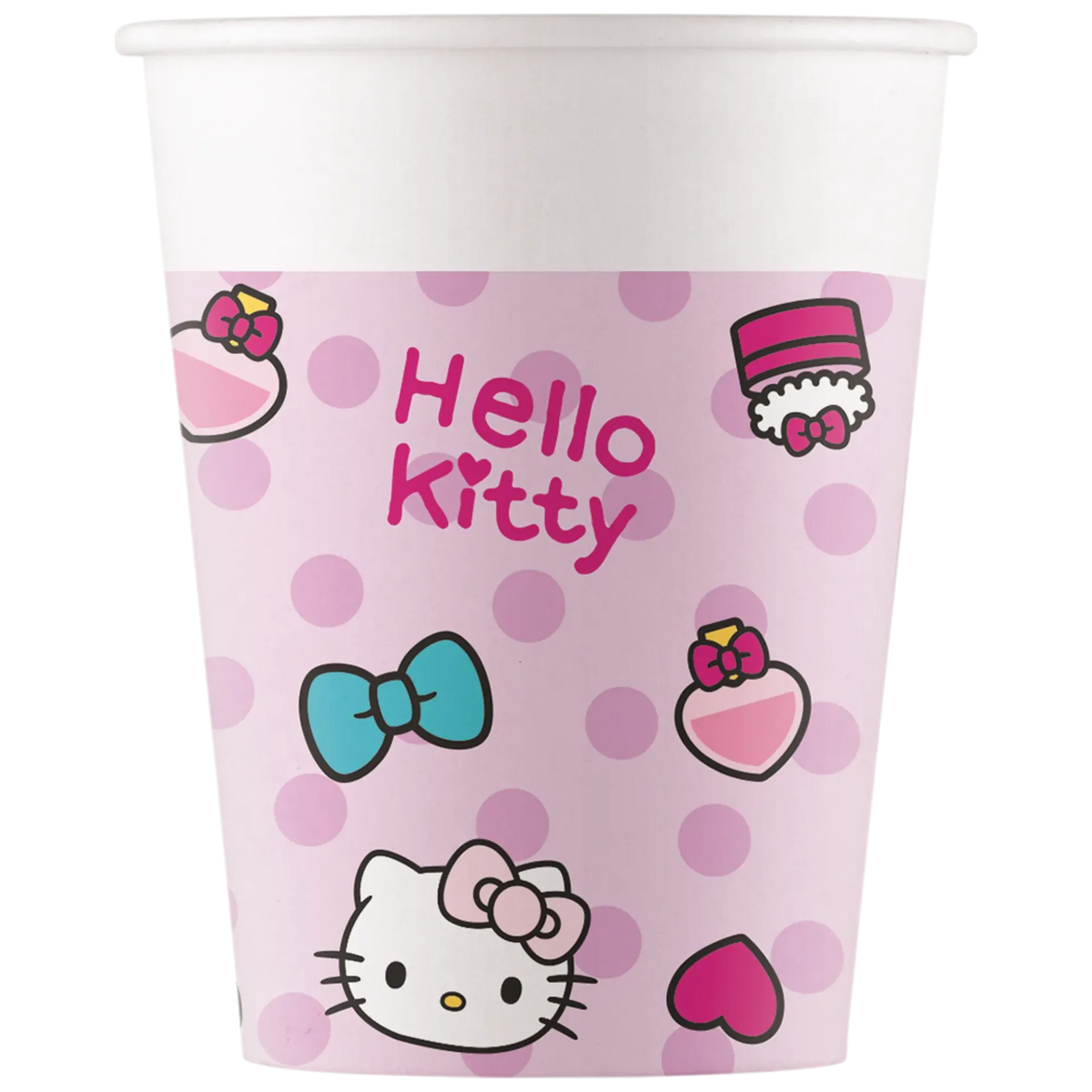 8 VASOS DE PAPEL HELLO KITTY