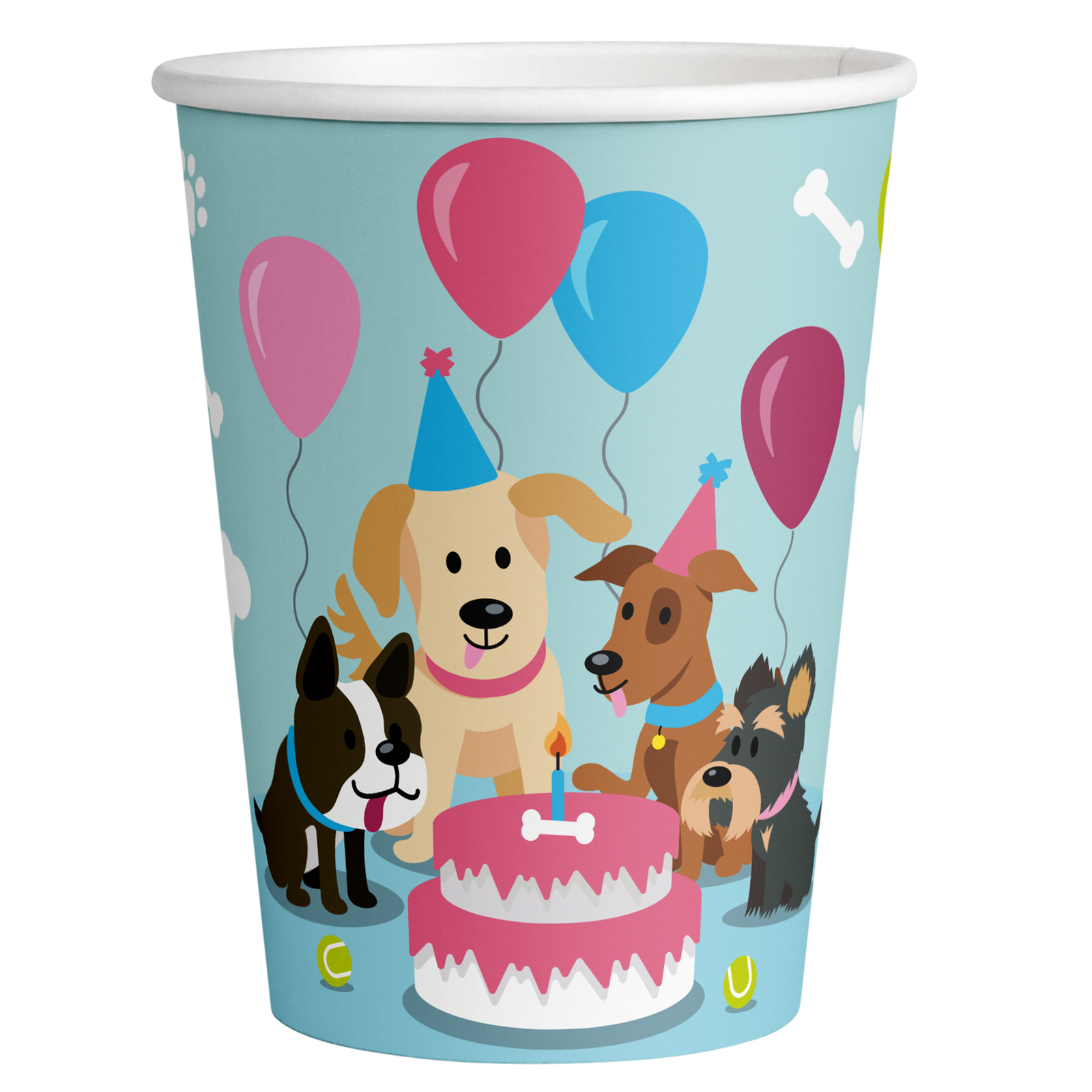 8 bicchieri per feste per cani da 250 ml