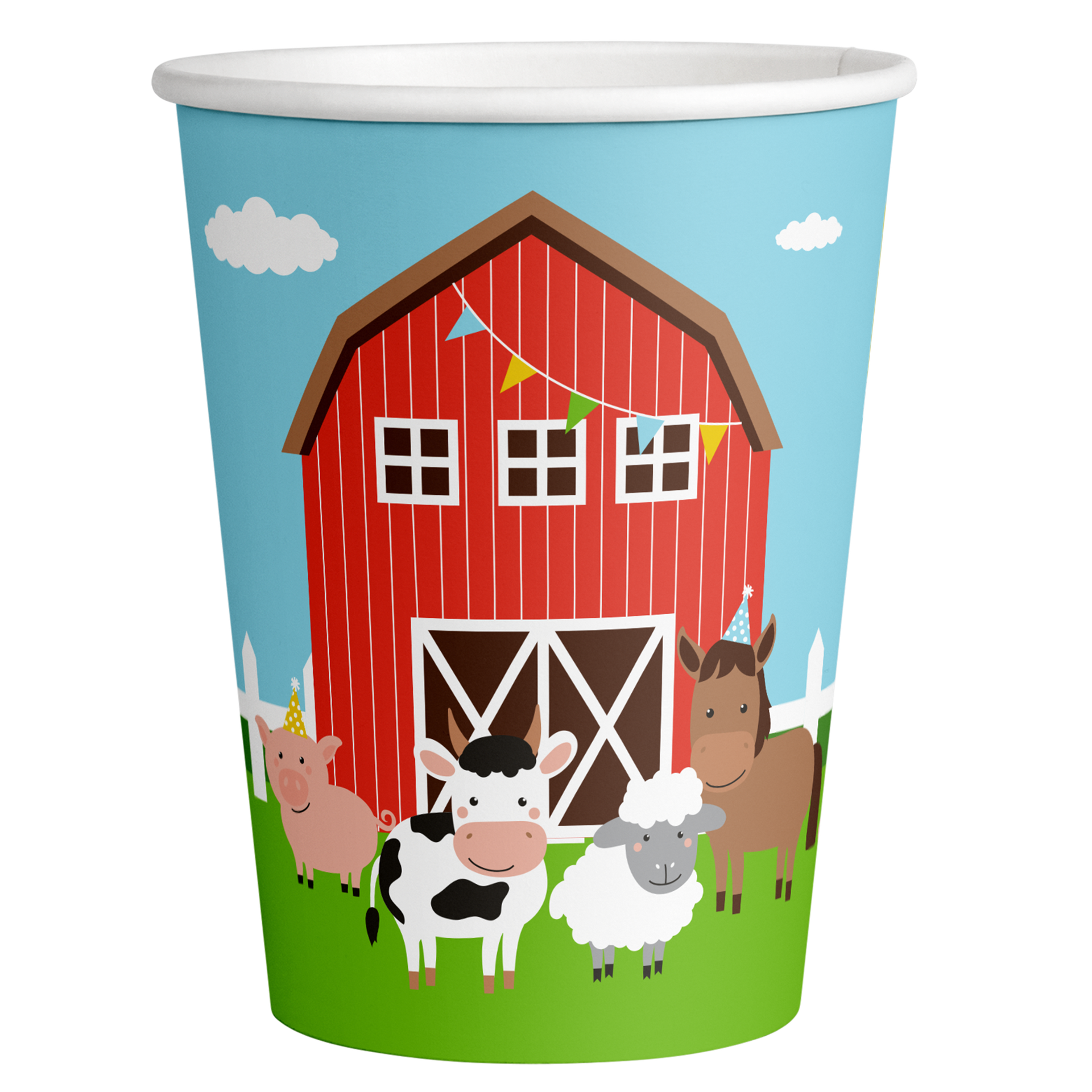 8 VASOS FARM ANIMALS 250 ml