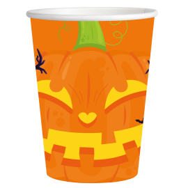 8 BICCHIERI DI ZUCCA DI HALLOWEEN 250 ml