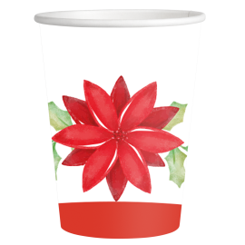 8 BICCHIERI DI NATALE A FORMA DI STELLA DI NATALE 250 ml