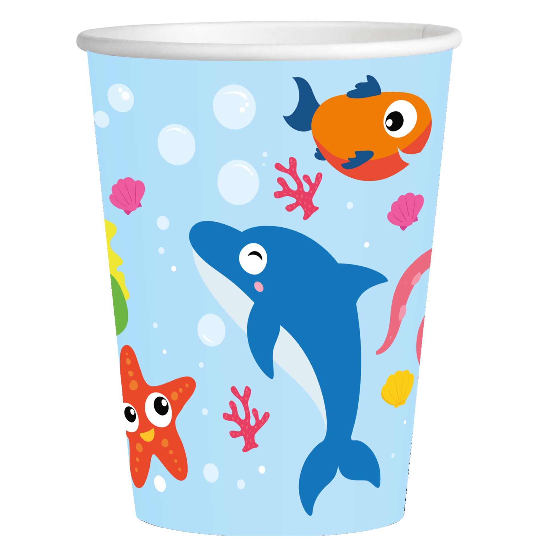 8 VASOS OCEAN PARTY 250 ml