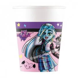 8 BICCHIERI DI CARTA MONSTERS HIGH
