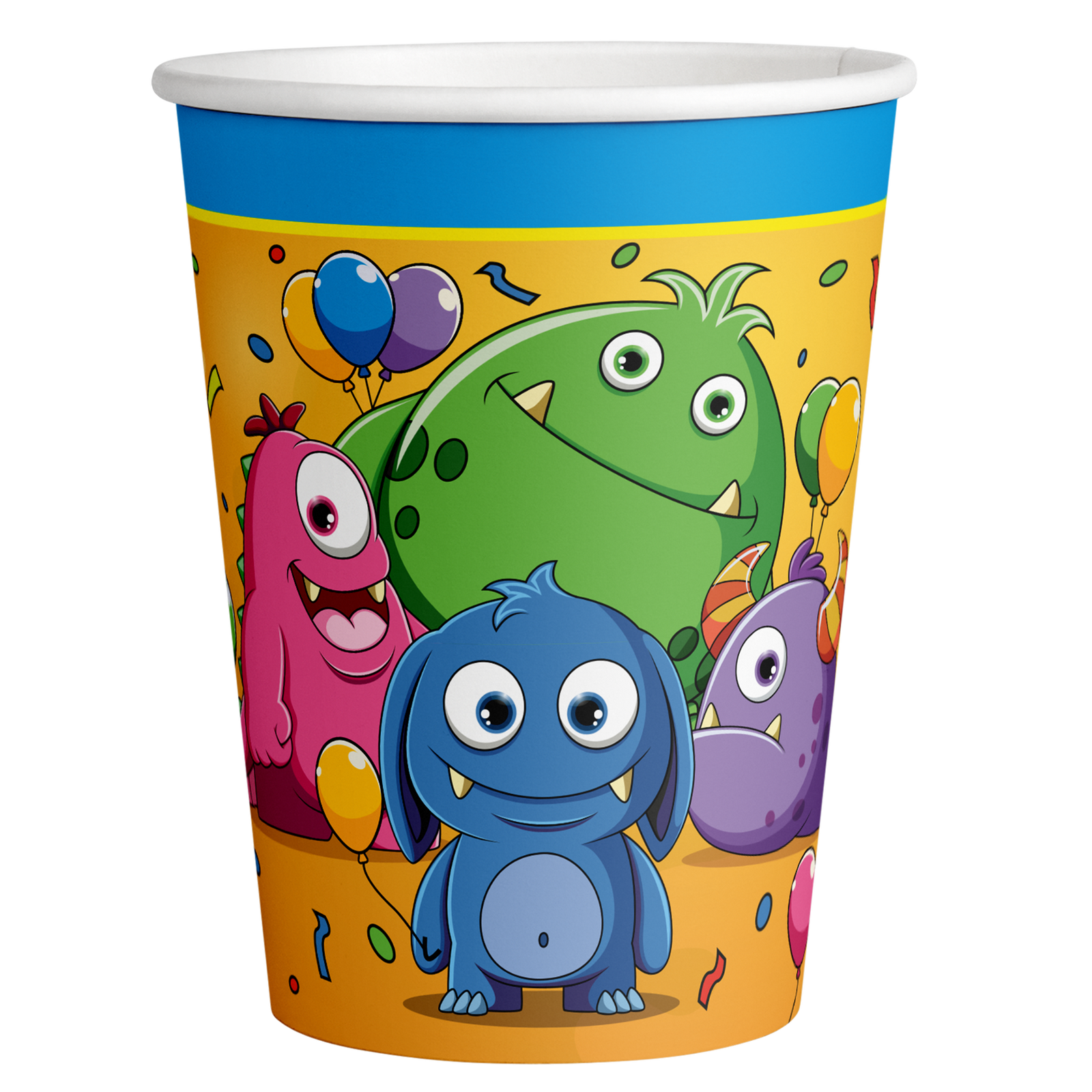 8 Bicchieri MOSTRI DIVERTENTI 250 ml