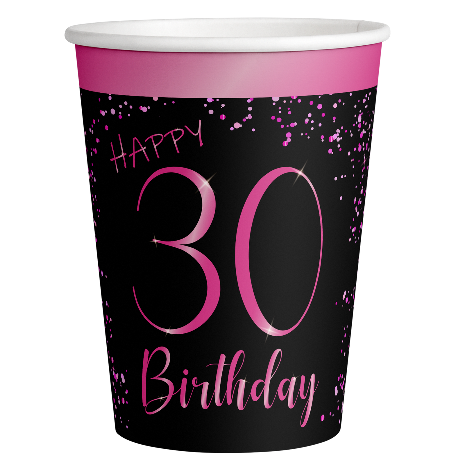 8 Vasos Elegant Pink 30 años 250 ml